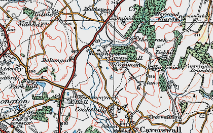 Old map of Tickhill in 1921