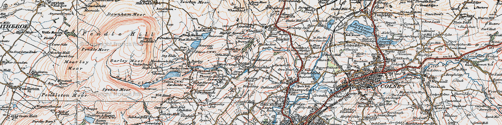 Old map of Roughlee in 1924