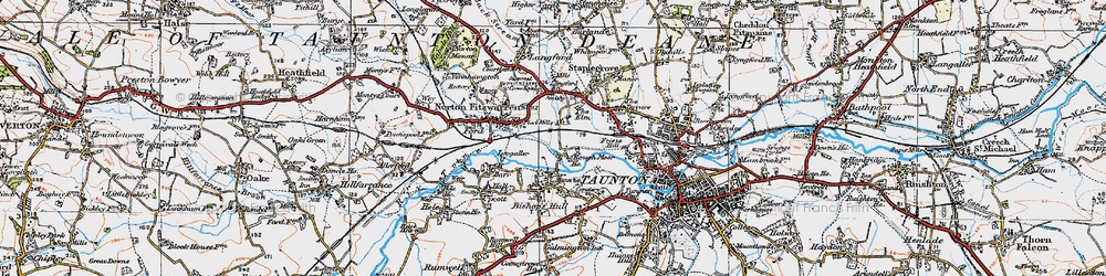 Old map of Roughmoor in 1919