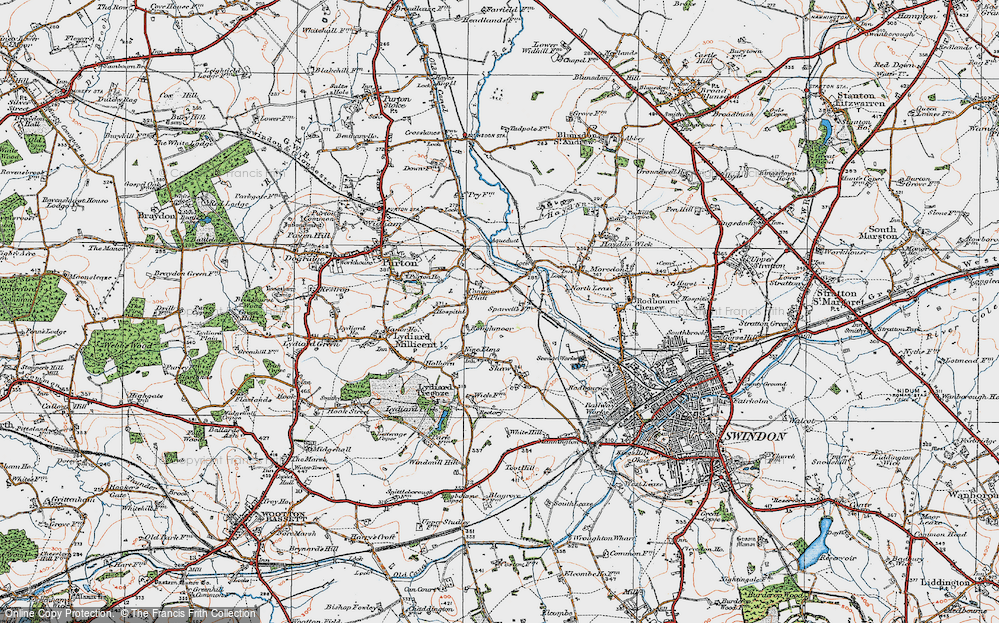 Old Map of Roughmoor, 1919 in 1919