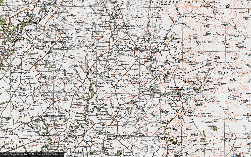 Old Map of Roughsike, 1925 in 1925