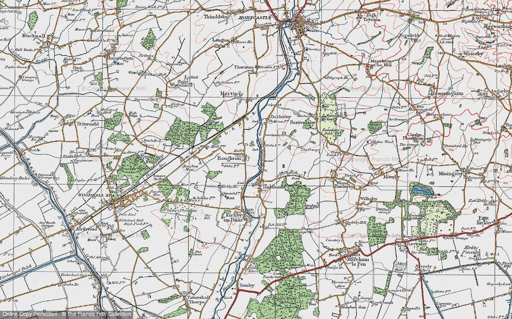 Old Map of Roughton, 1923 in 1923
