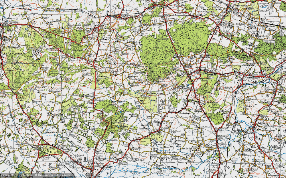Old Map of Roughway, 1920 in 1920