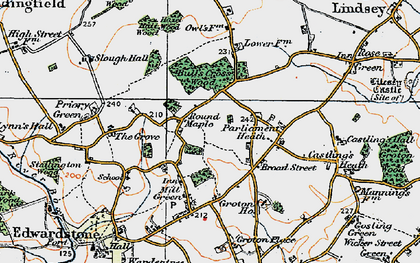 Old map of Bull's Cross Wood in 1921
