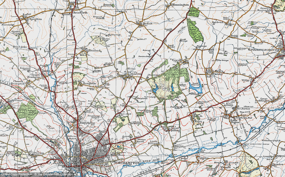 Old Map of Round Spinney, 1919 in 1919