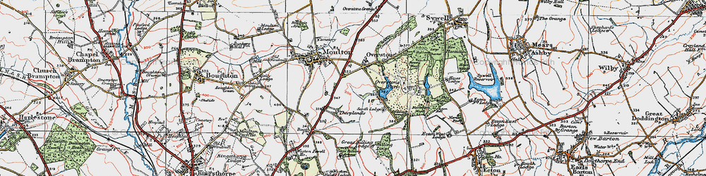 Old map of Round Spinney in 1919
