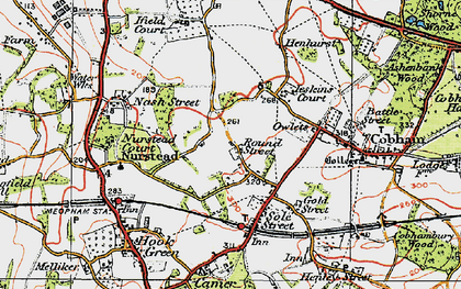 Old map of Round Street in 1920