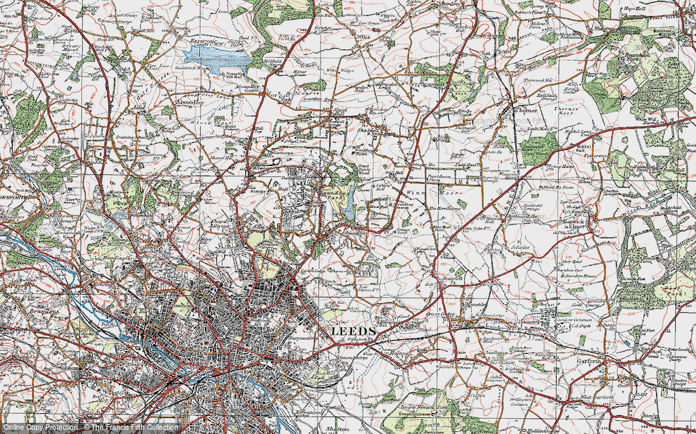 Old Map of Roundhay, 1925 in 1925