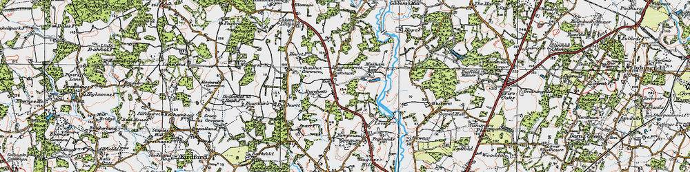 Old map of Roundstreet Common in 1920