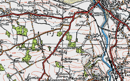 Old map of Roundswell in 1919