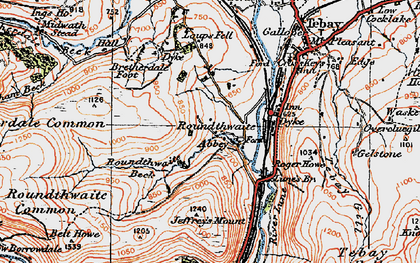 Old map of Belt Howe in 1925