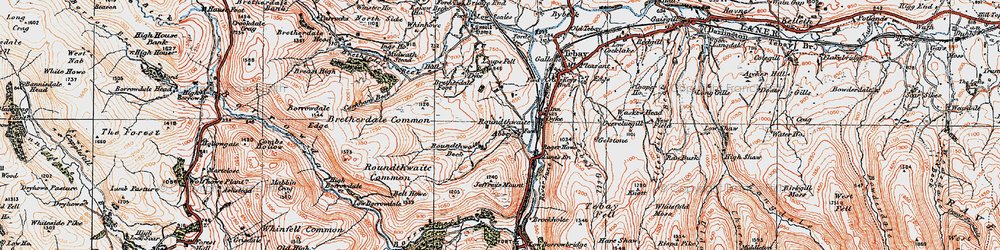 Old map of Bretherdale Common in 1925