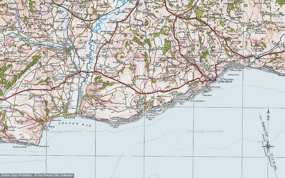 Old Map of Historic Map covering Westhayes in 1919