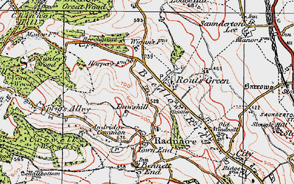 Old map of Rout's Green in 1919