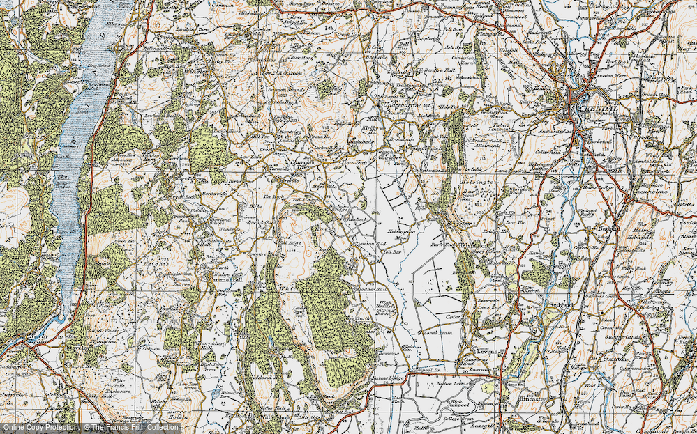 Old Map of Row, 1925 in 1925