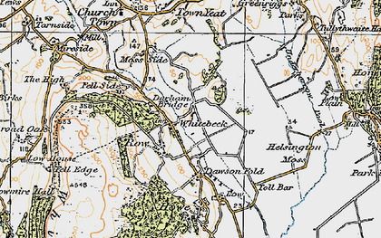 Old map of Row in 1925
