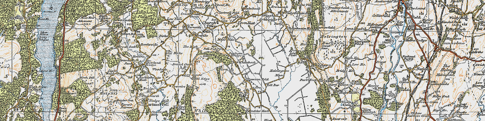 Old map of Row in 1925