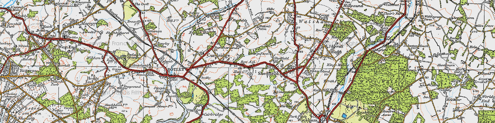 Old map of Row Ash in 1919
