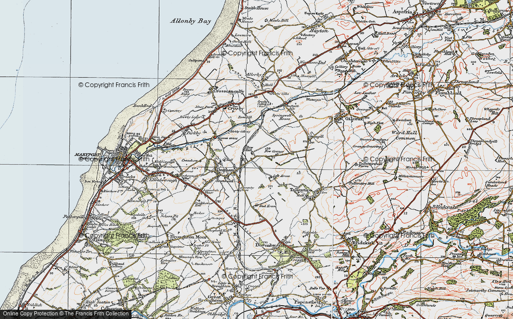Old Map of Row Brow, 1925 in 1925