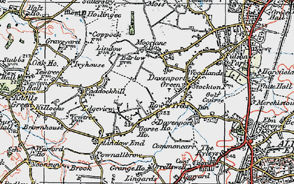 Old map of Row-of-trees in 1923