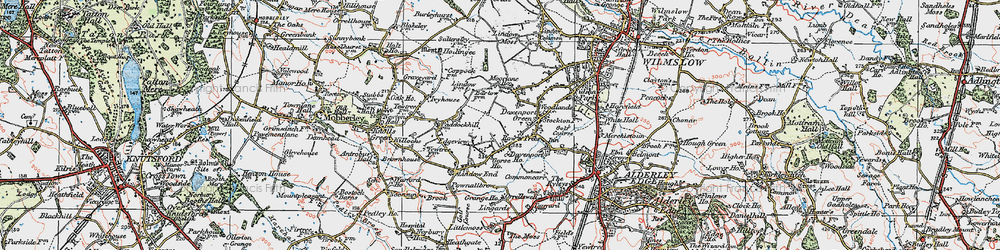 Old map of Row-of-trees in 1923