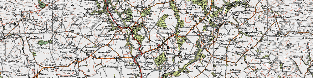 Old map of Airnlee in 1925