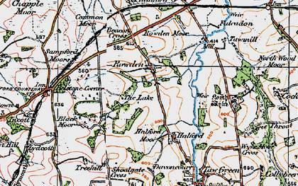 Old map of Rowden in 1919