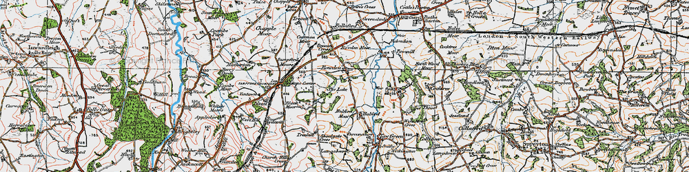 Old map of Rowden in 1919