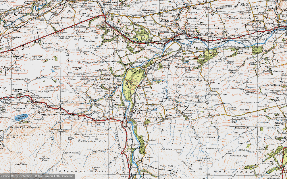 Old Map of Rowfoot, 1925 in 1925