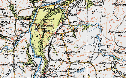 Old map of Rowfoot in 1925
