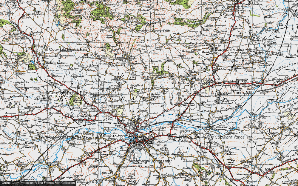 Old Map of Historic Map covering Lower Marsh Fm in 1919