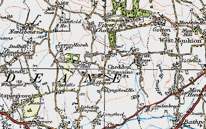 Old map of Rowford in 1919