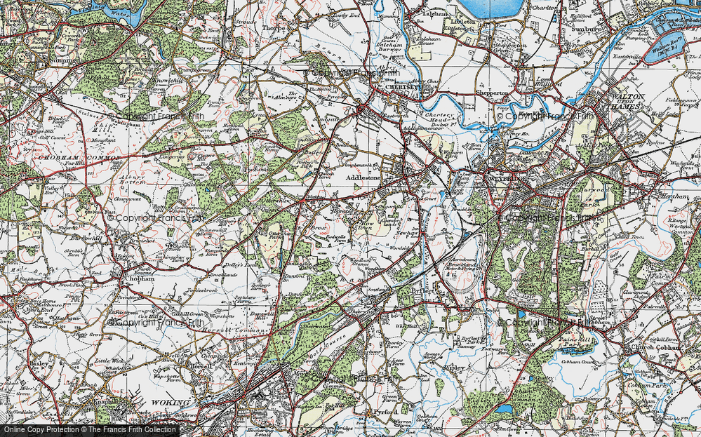 Old Map of Rowhill, 1920 in 1920