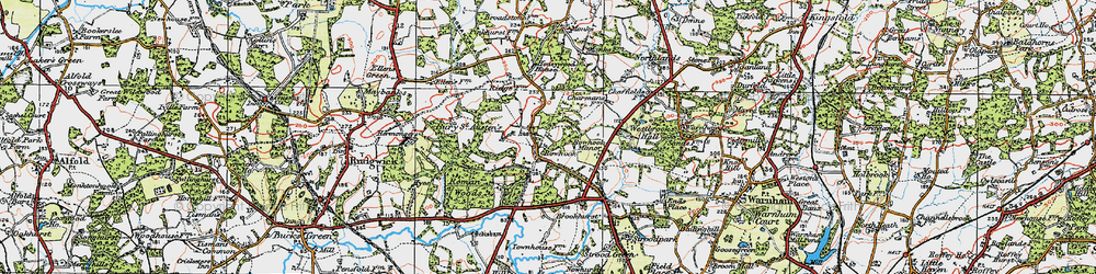 Old map of Rowhook in 1920