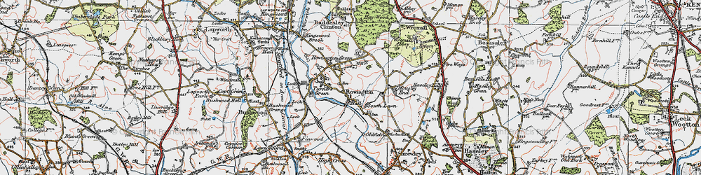 Old map of Rowington Green in 1919