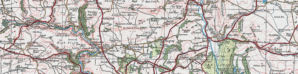 Old map of Rowland in 1923
