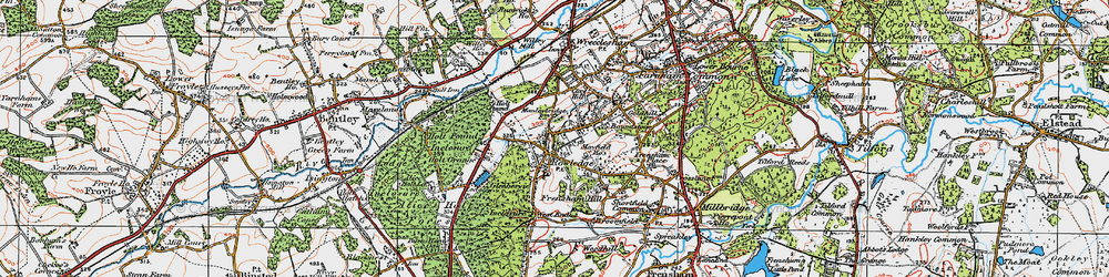 Old map of Rowledge in 1919