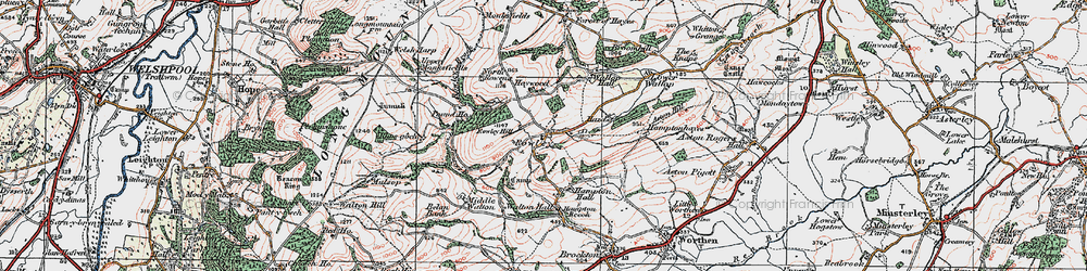Old map of Rowley in 1921