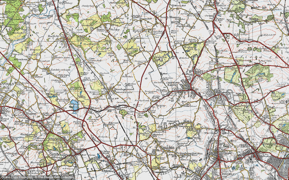 Old Map of Rowley Green, 1920 in 1920