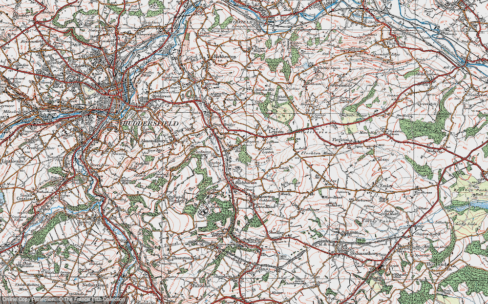 Old Map of Rowley Hill, 1925 in 1925
