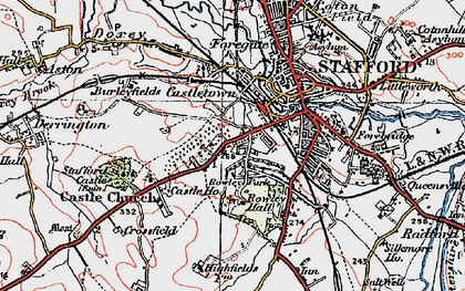 Old map of Rowley Park in 1921