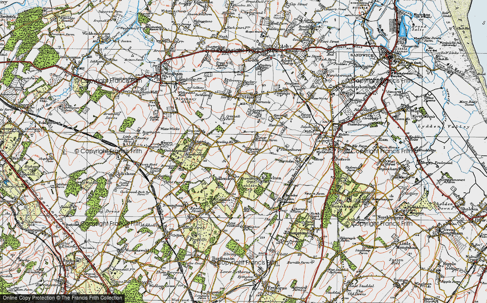 Old Map of Rowling, 1920 in 1920