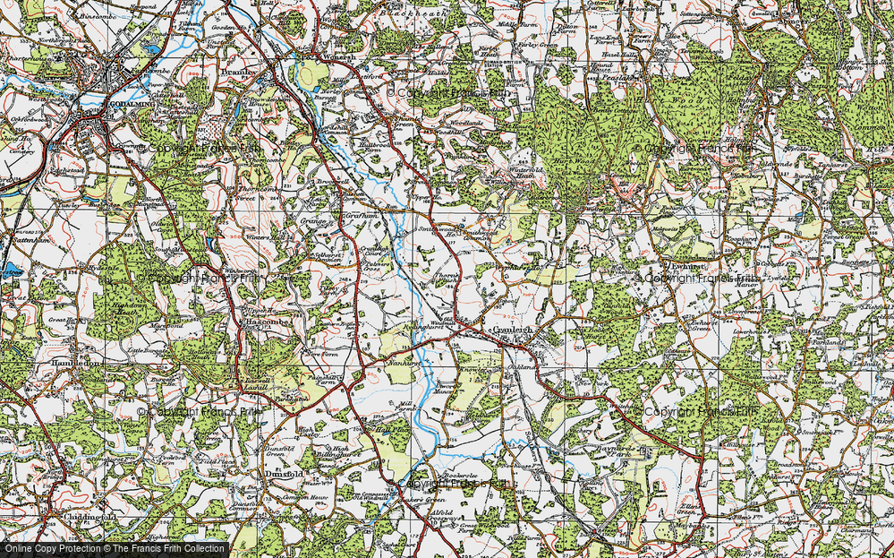 Old Map of Rowly, 1920 in 1920