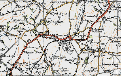 Old map of Rowrah in 1925
