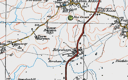Old map of Burston Village in 1919