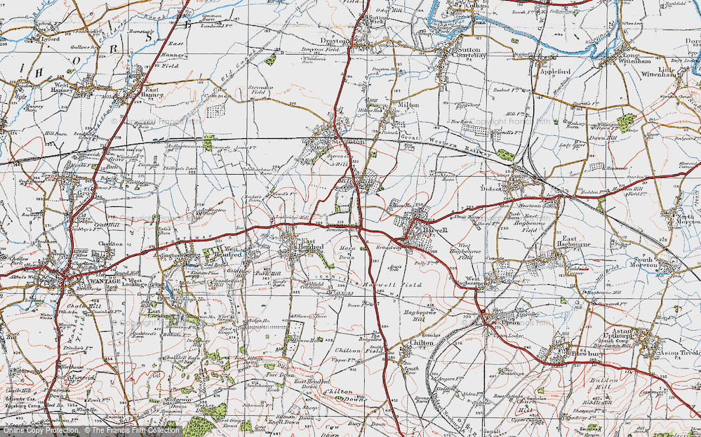 Old Map of Rowstock, 1919 in 1919
