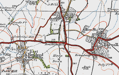 Old map of Rowstock in 1919