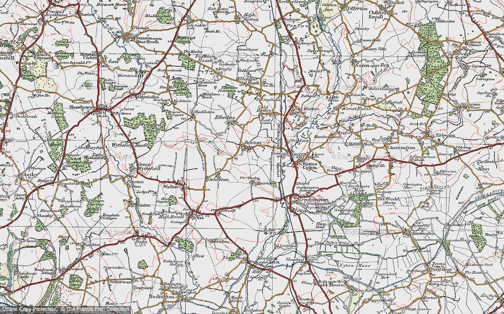 Old Map of Rowton, 1921 in 1921