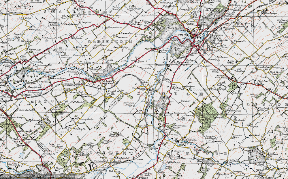Old Map of Roxburgh, 1926 in 1926