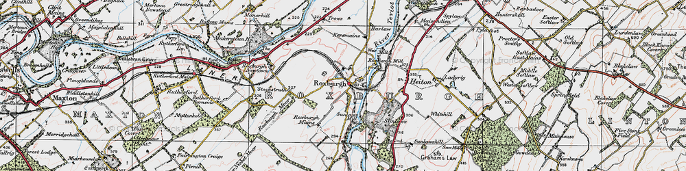 Old map of Roxburgh in 1926